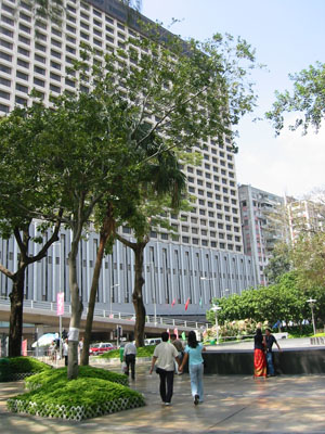 Park Lane Hotel Hong Kong - luxury hotel exterior overlooking Victoria Park with modern architecture
