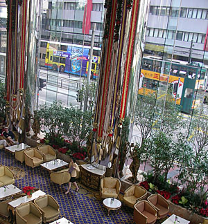 Regal Hong Kong Hotel - mid-range hotel building in Causeway Bay with contemporary design and entrance lobby